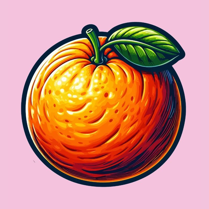 Orange Illustrée Colorée