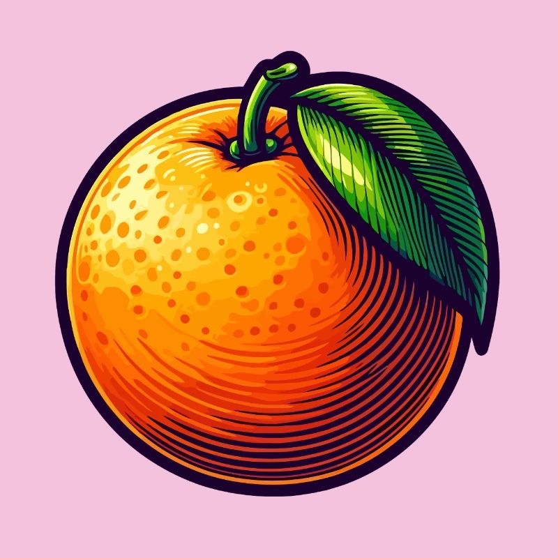 Moderne orangefarbene Illustration