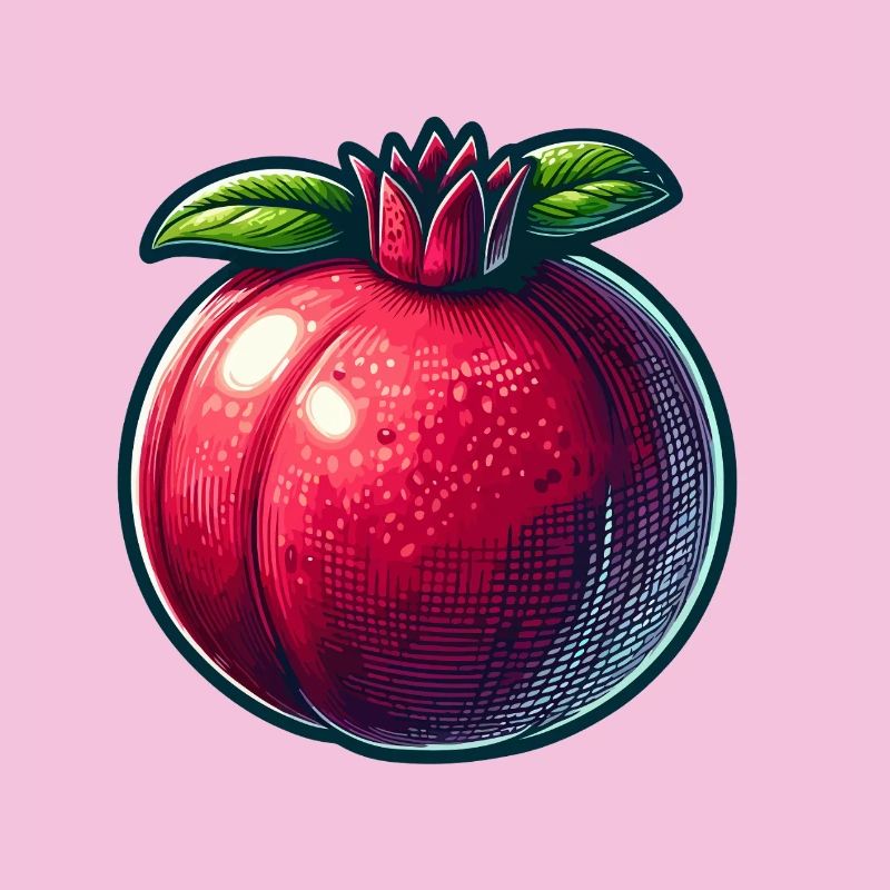 Pomegranate à Motifs Modernes Éclatants