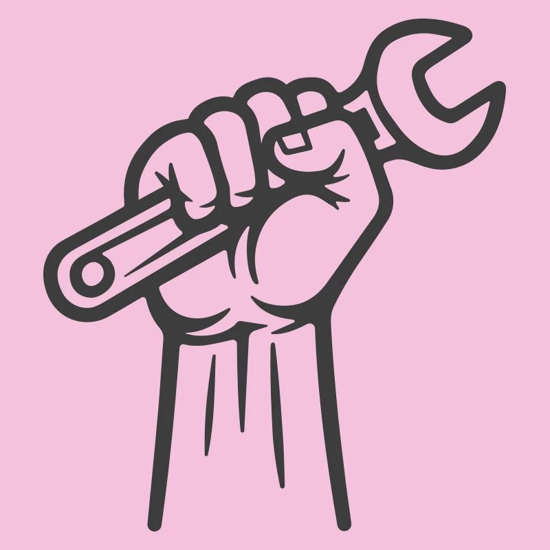 Symbole de la clé à main de l’ouvrier