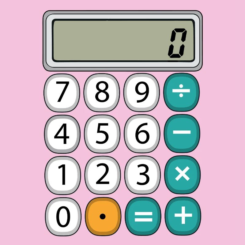 Number Day Math Retro Calculator Display