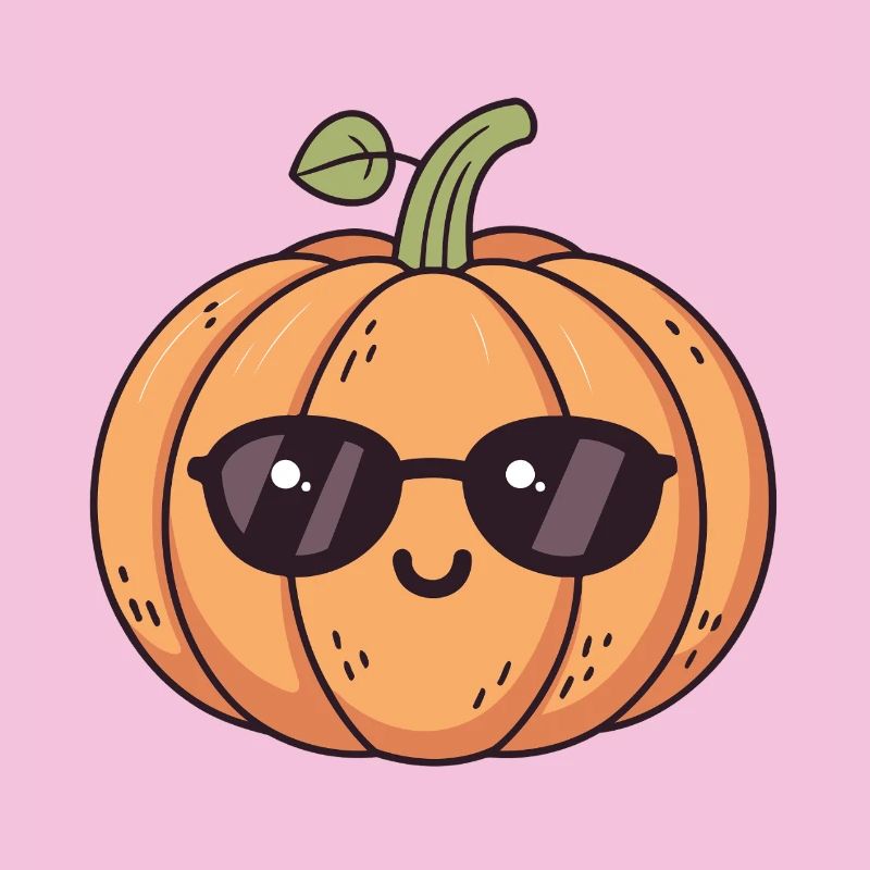 Pumpkin chic black glasses