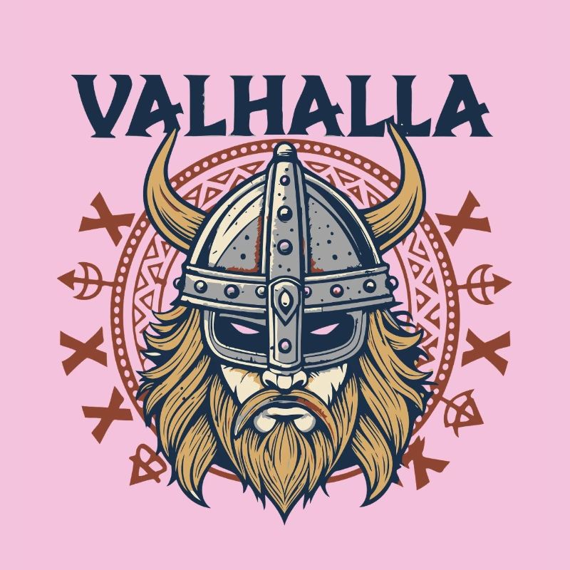 Walhalla Wikinger Helm Illustration