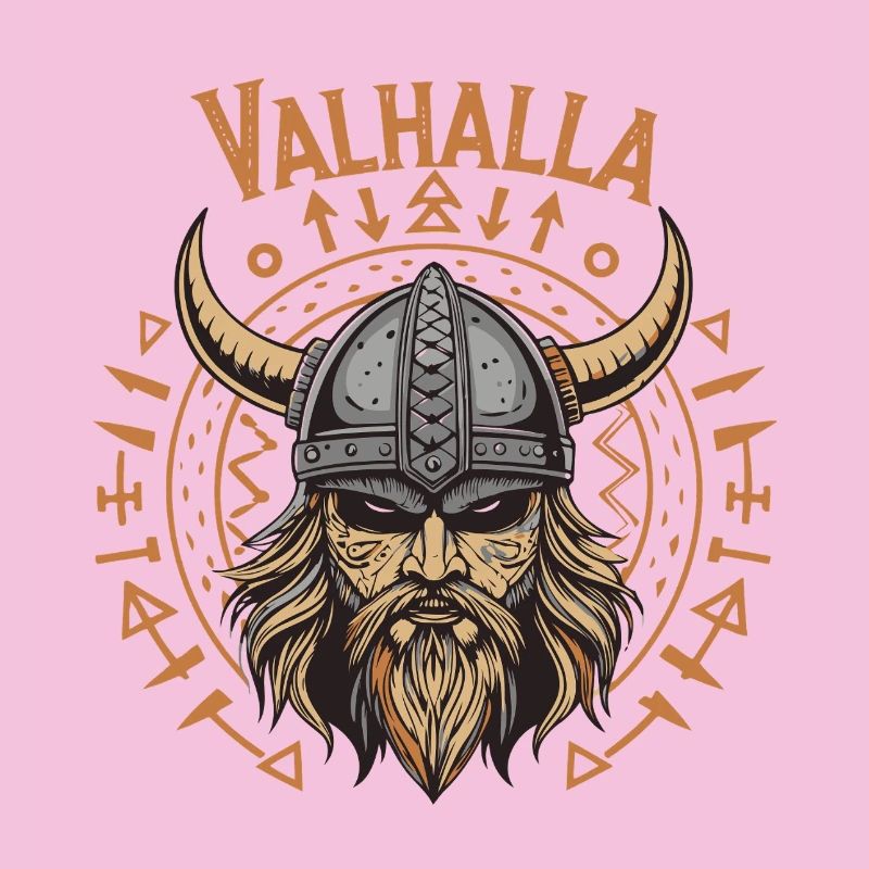 Mächtiger Wikinger mit Walhalla-Helm
