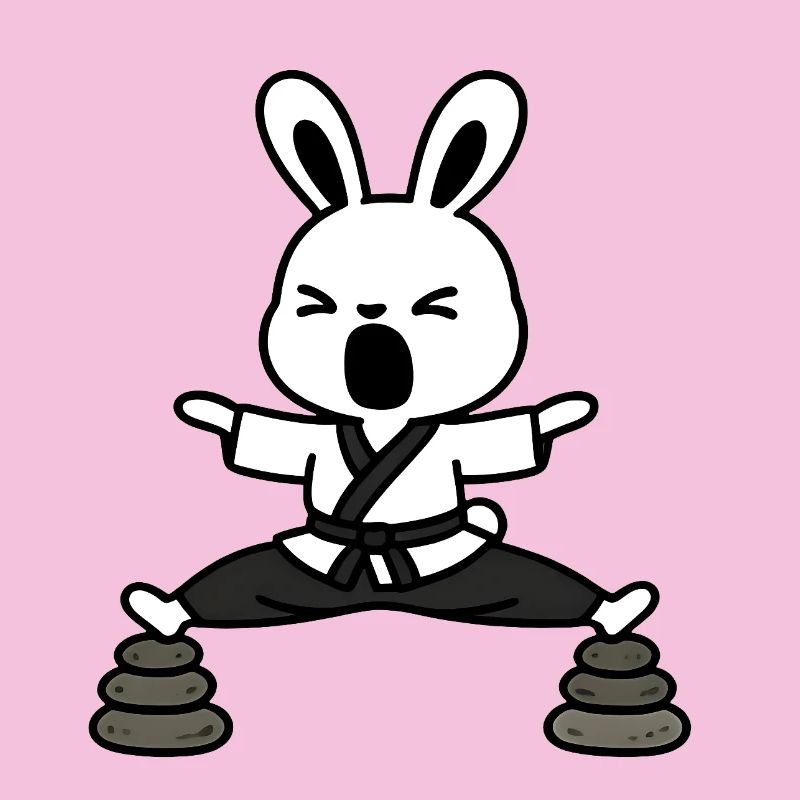 Zen Rabbit Kata on Stones