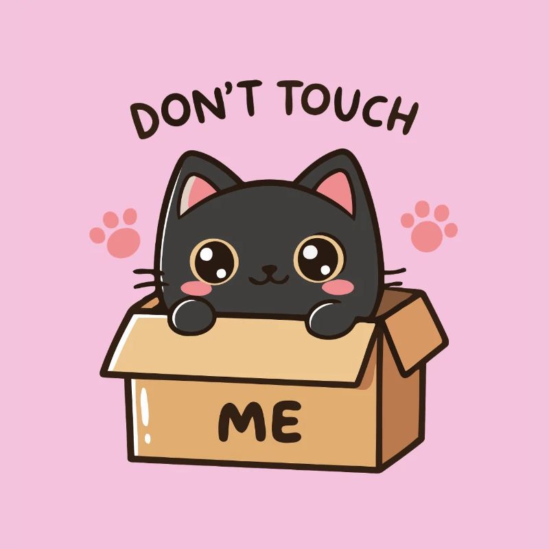 Naughty Cat in Box: Do Not Touch