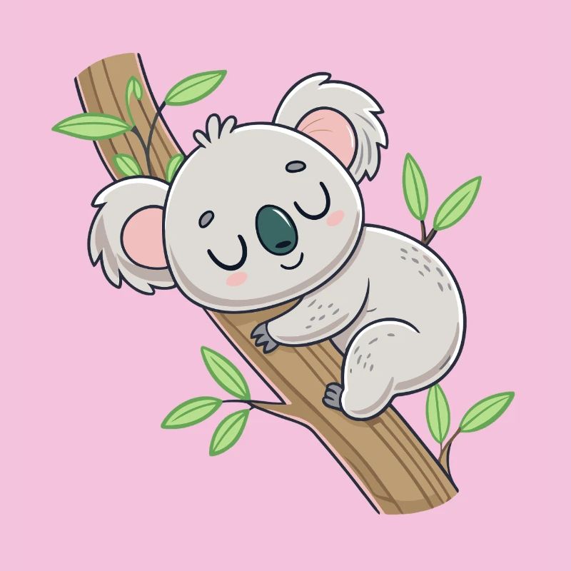 Schlafender Koala auf dem Ast