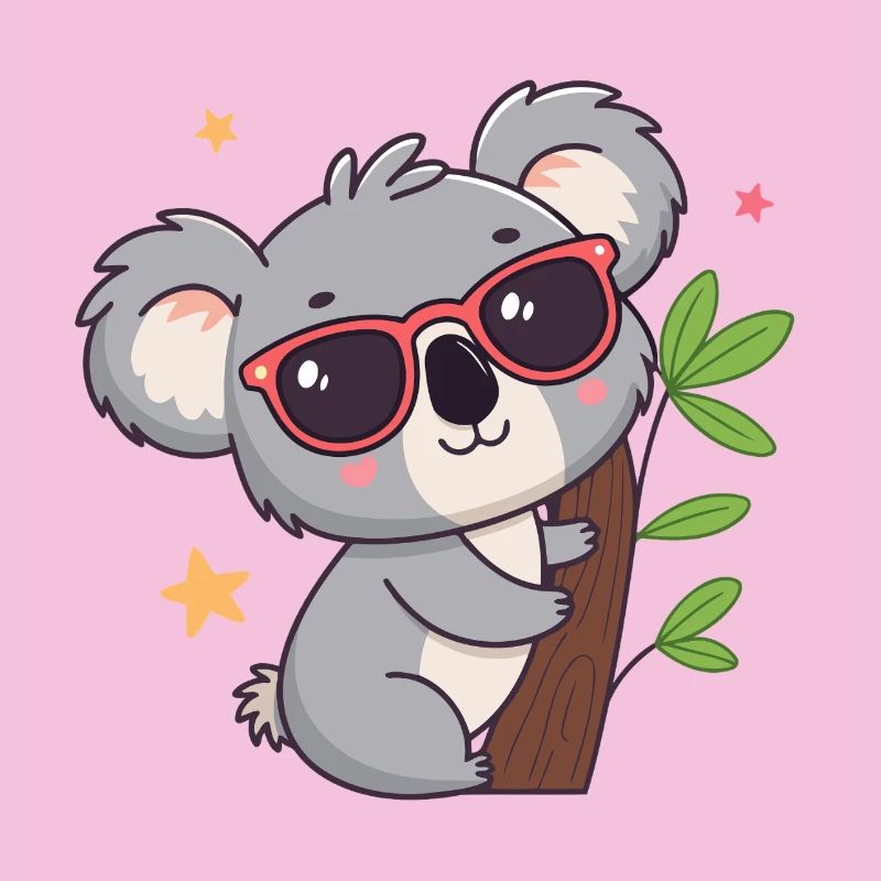 Koala-Chic Sonnenrote Brille