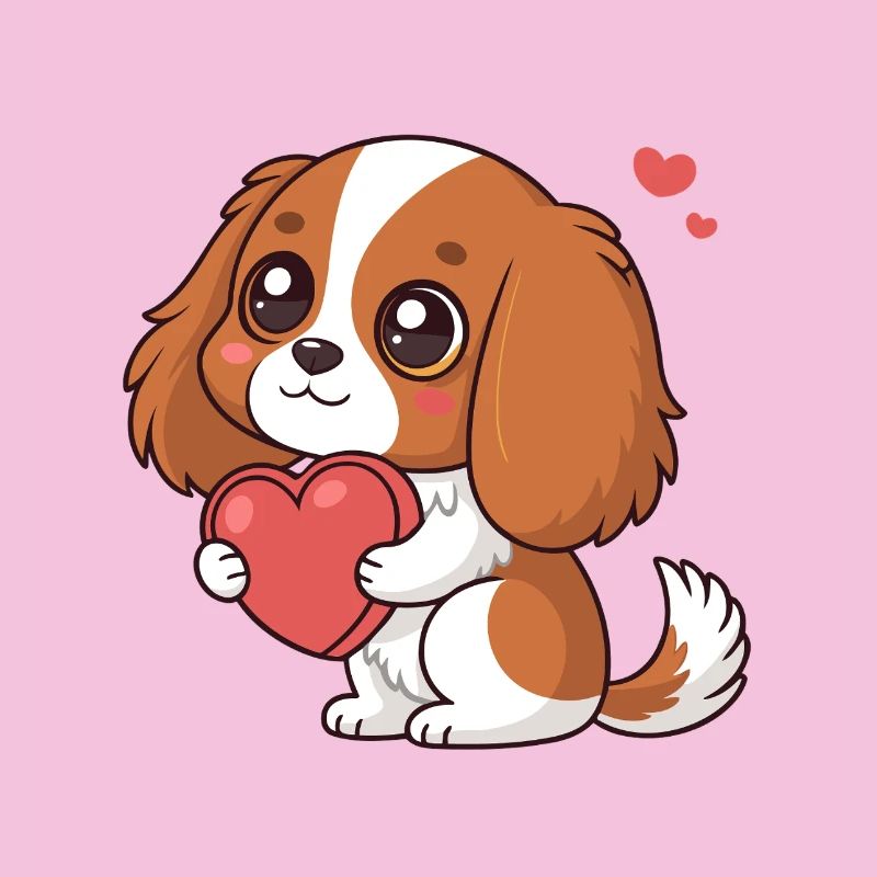 Chiot coeurs câlin cavalier