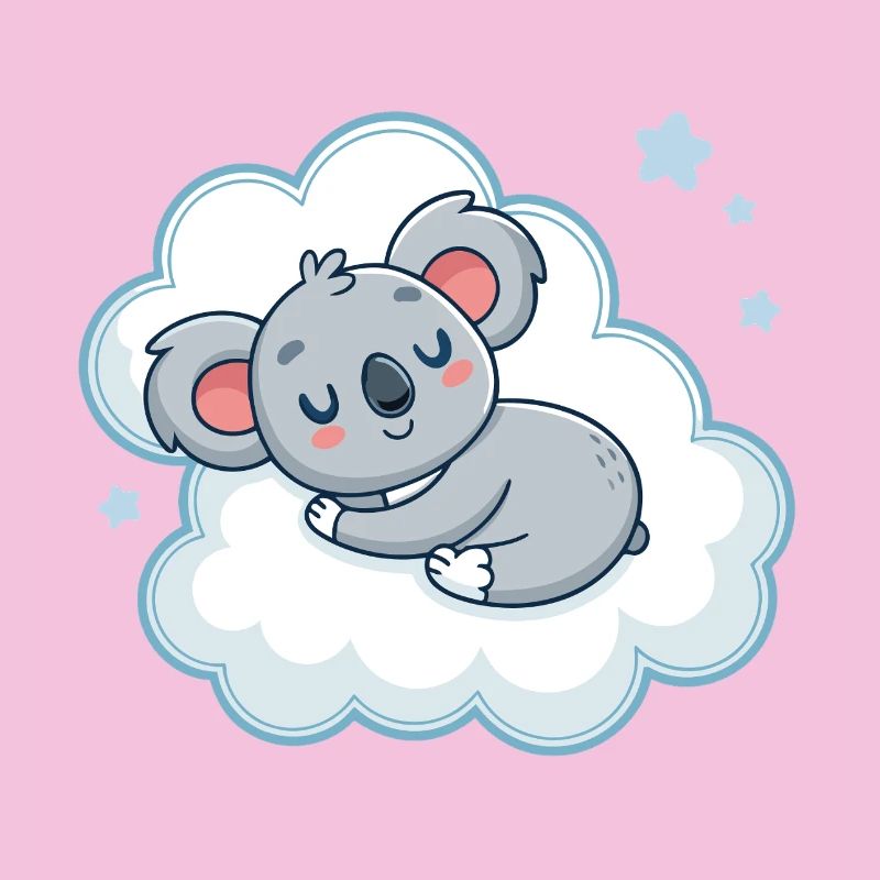 Traumhafter Koala auf Blue Cloud
