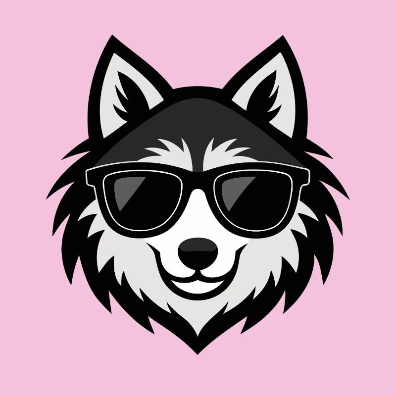 Wolf-Hipster-Sonnenbrille