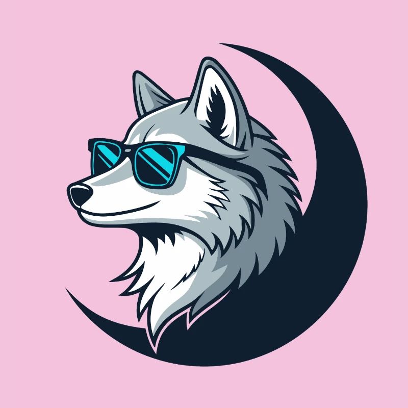 Wolf-Verspielte Sonnenbrille