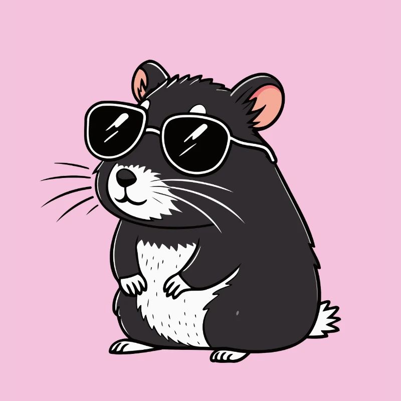 Hmster-chic dunkle Brille