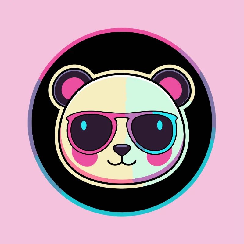 Neon-Panda-Sonnenbrillen