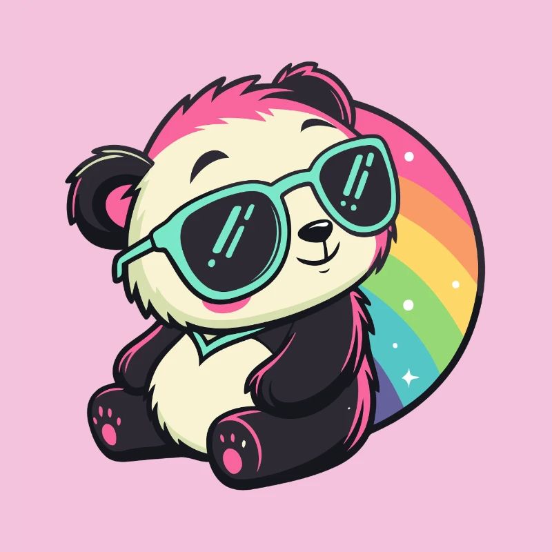Panda Soleil Cool Arc ciel