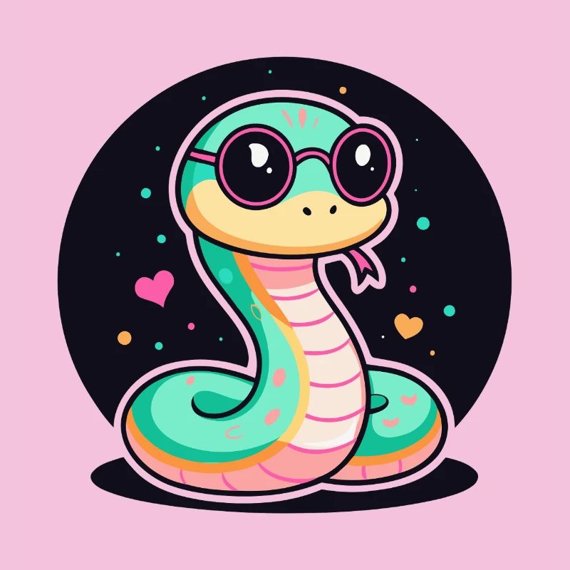 Pastel snake pop glasses