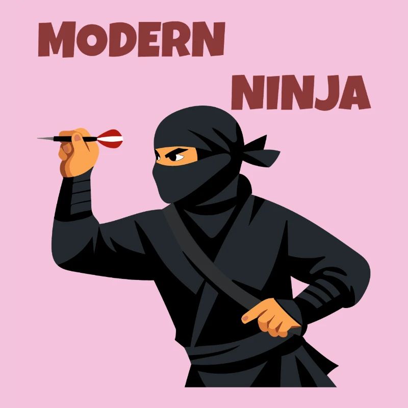 Art moderne de lancer de fléchettes ninja