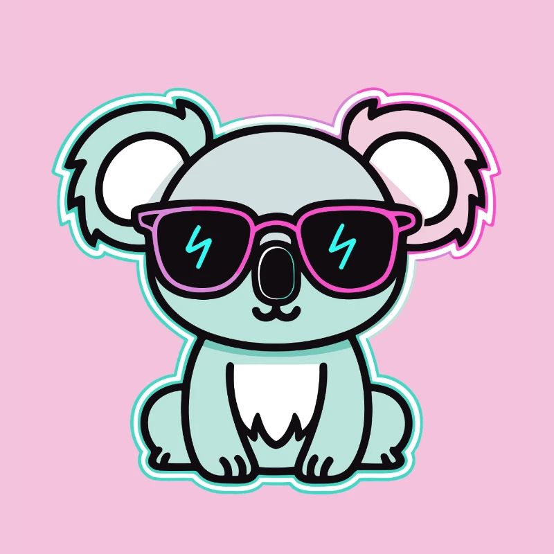 Koala-Neonbrillen