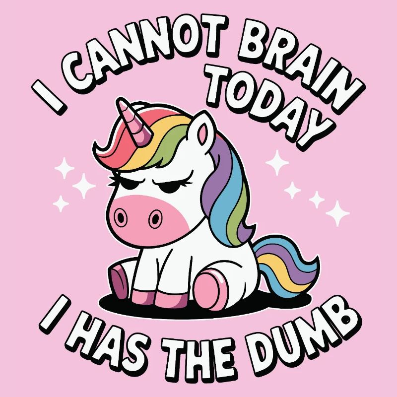 Unicorn Meme: Brain Today Floppy Gift
