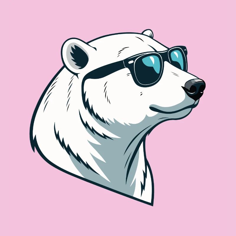 Eisbär mit Brille