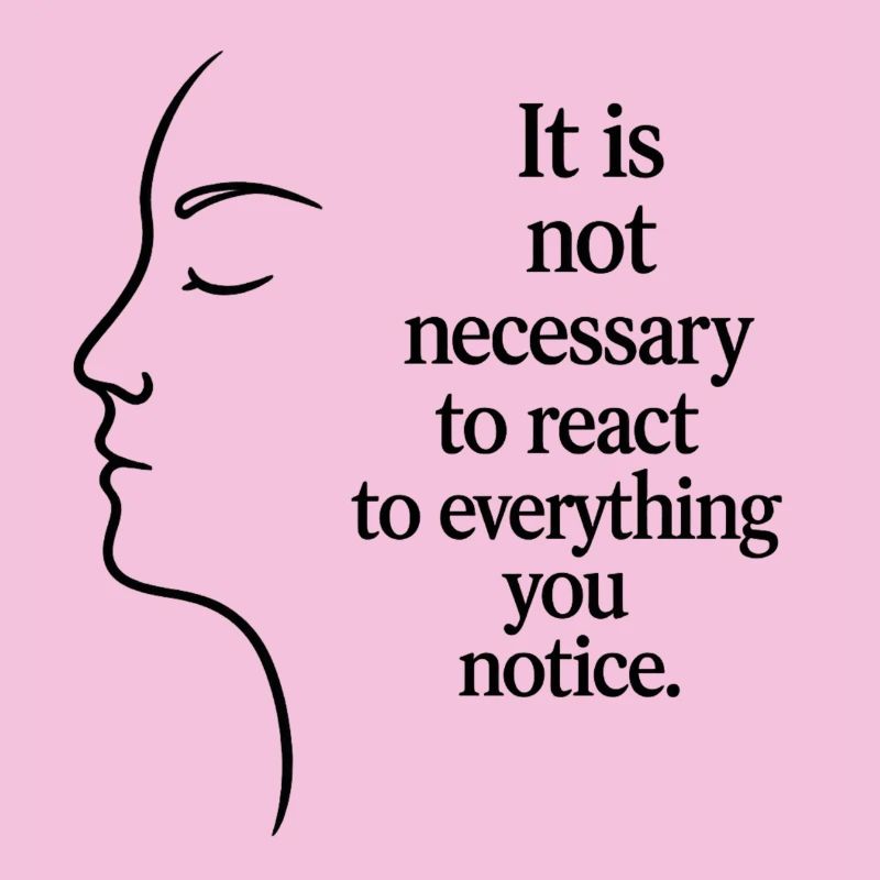 Observation without reaction