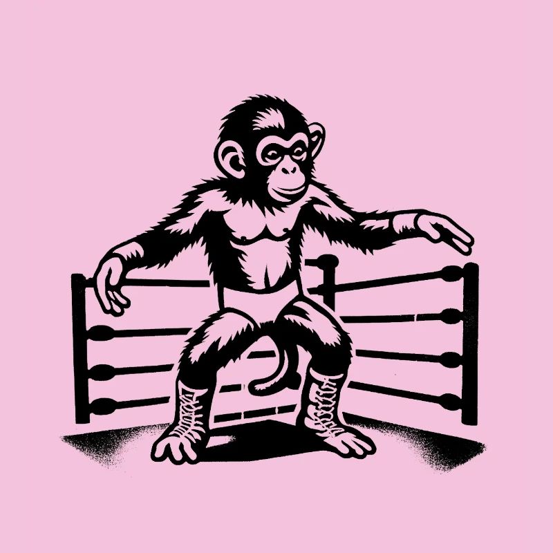 Monde des singes de lutte