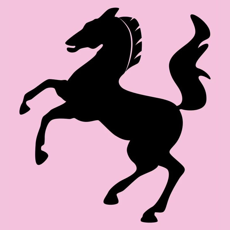 Symbole de cheval sautant dynamiquement