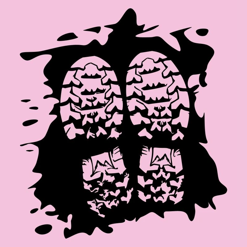 Twin Trails - Shoe Prints [Black]