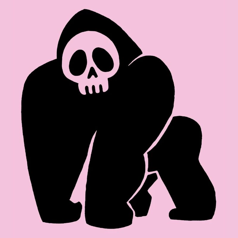 Schwarzer Gorilla Schädel