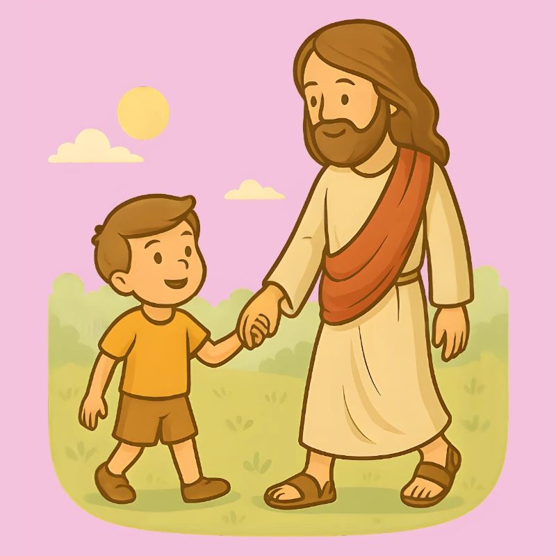 Marcher avec Jésus (garçon)