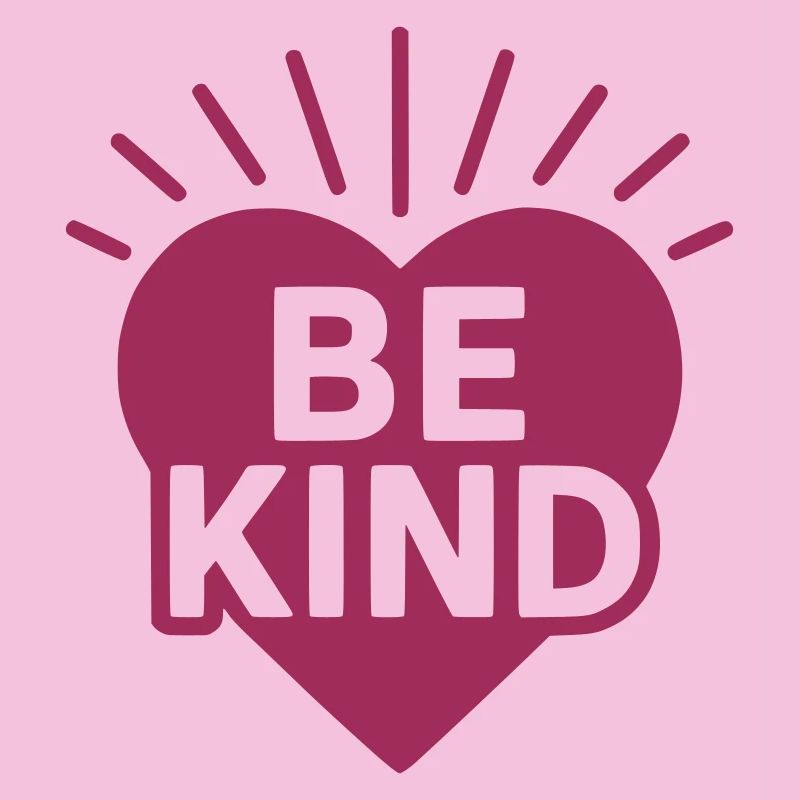 Herz mit Be Kind Botschaft