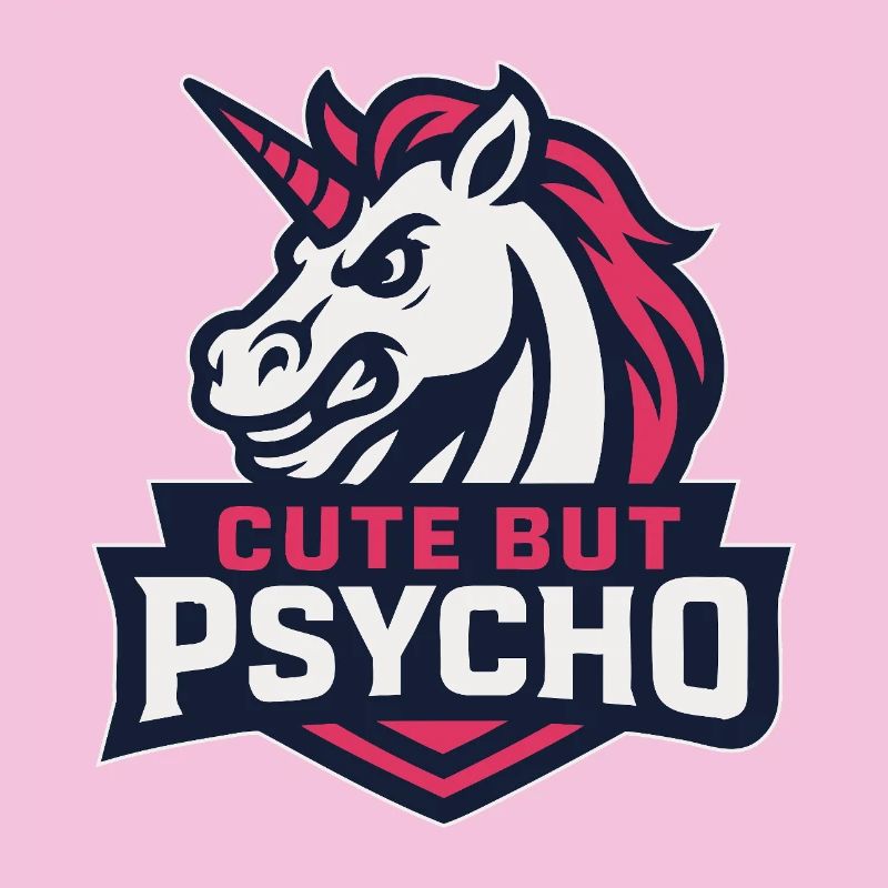 Licorne espiègle avec une phrase