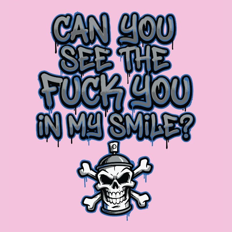 Graffiti Skull Spruch provokant