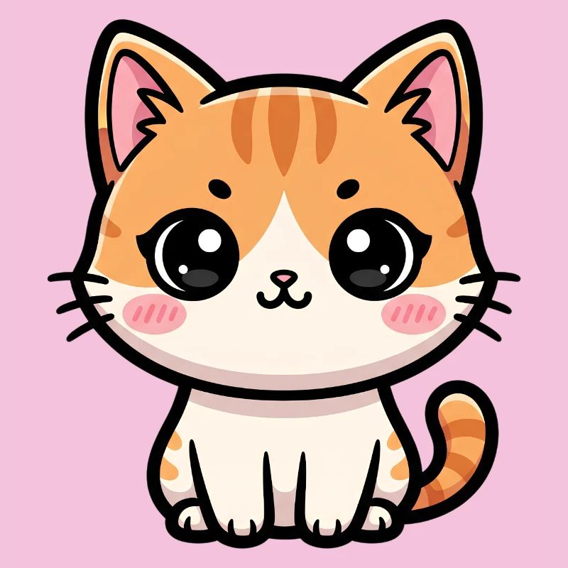 Chibi Tabby Kitten Tee Art