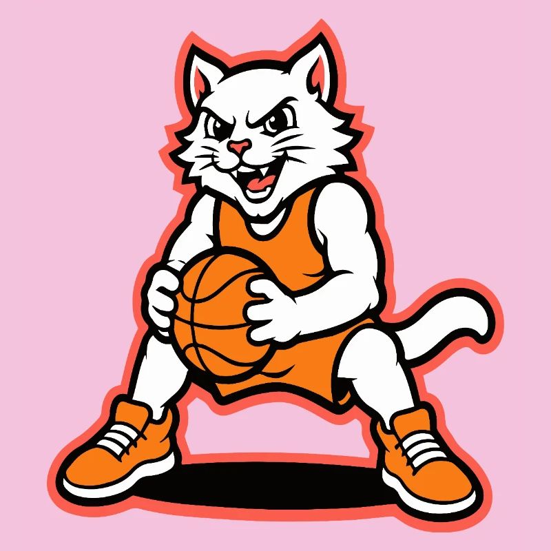 Wildcat-Basketball-Dribbel-Maskottchen