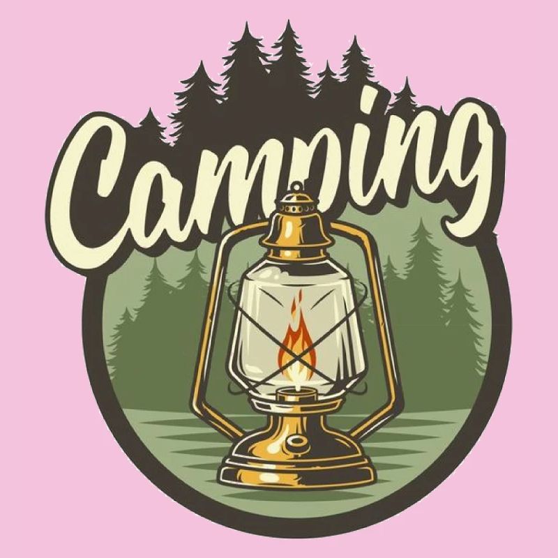 Campinglaterne im Wald