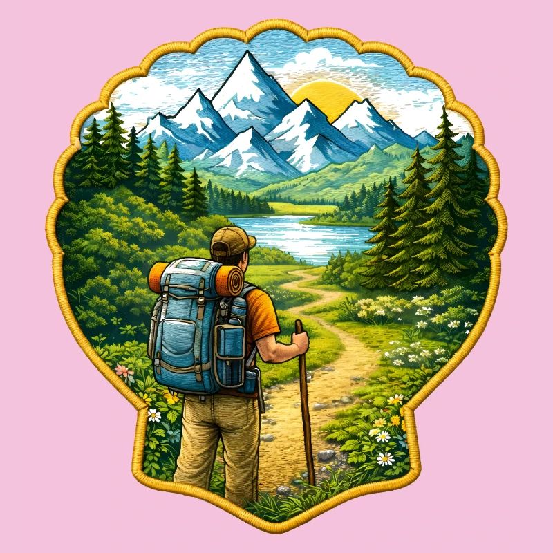 Patch de la Voie de St. James avec coquille Saint-Jacques