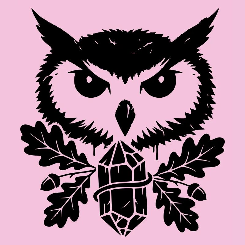 Fantasy Eule Kristall Tattoo