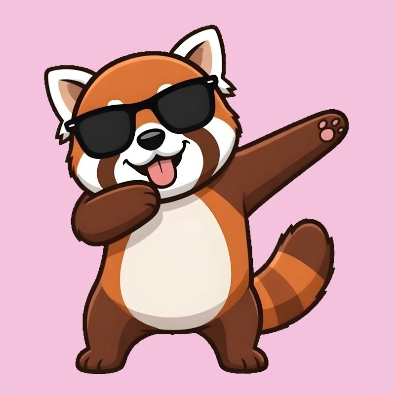 Dabbing Roter Panda