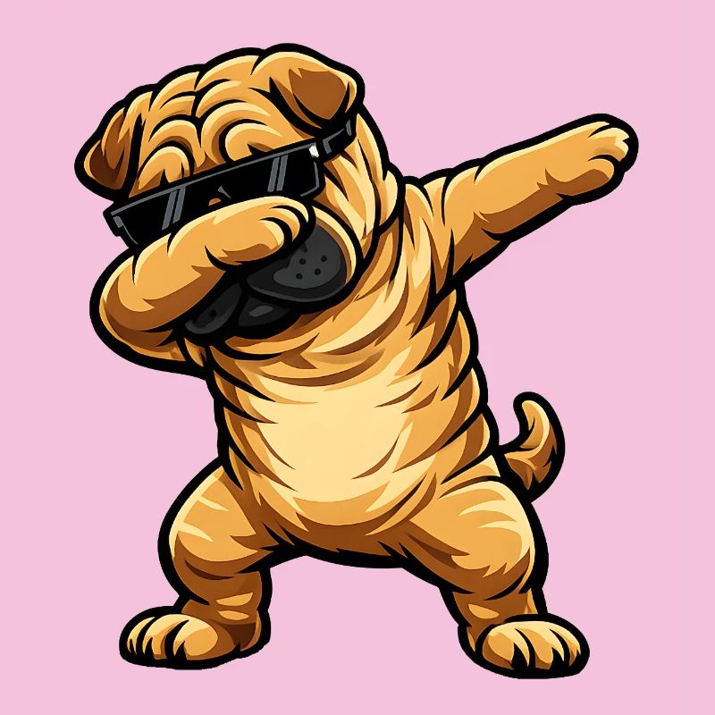 Dabbing Shar Pei