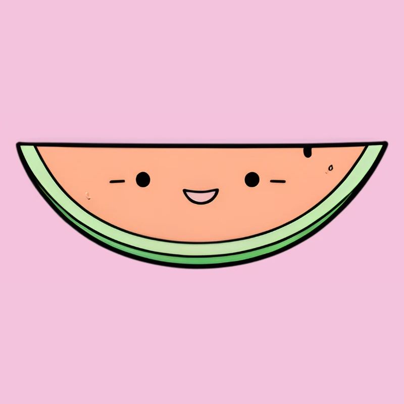 Tranche de melon de kawaï