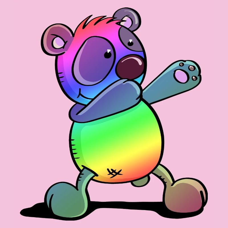 Colorful Panda - Dab Dance - Dabbing - Panda