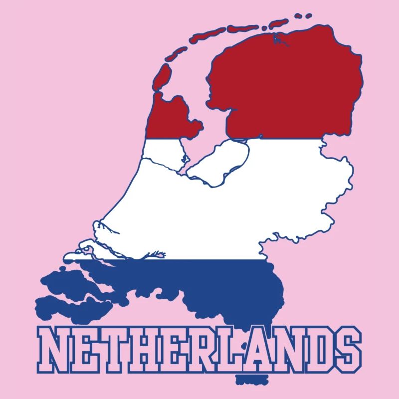 Silhouette de la carte du drapeau des Pays-Bas