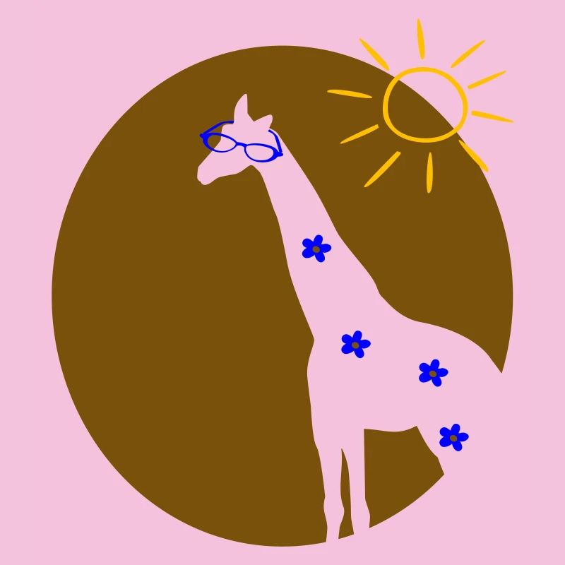 Giraffe mit Sonne