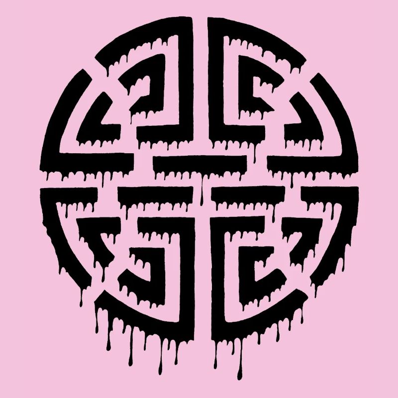 Graffiti eines schwarzen Labyrinths