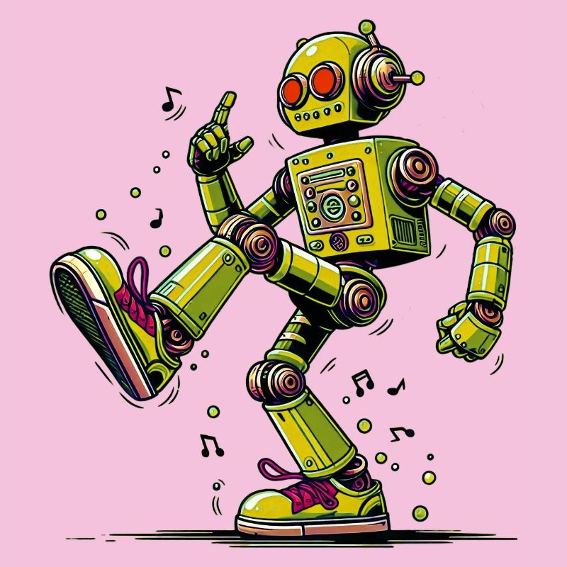 Extraterrestrial alien robot dances
