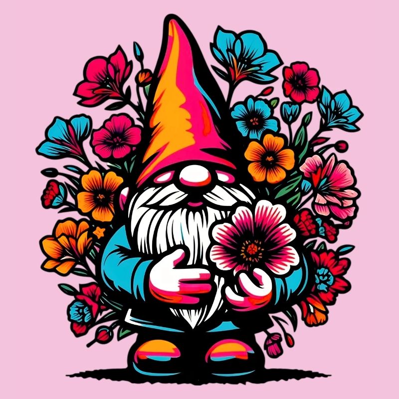 Gnome à fleurs