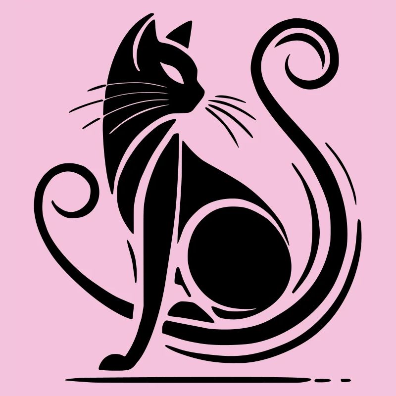 Moderne schwarze Katze