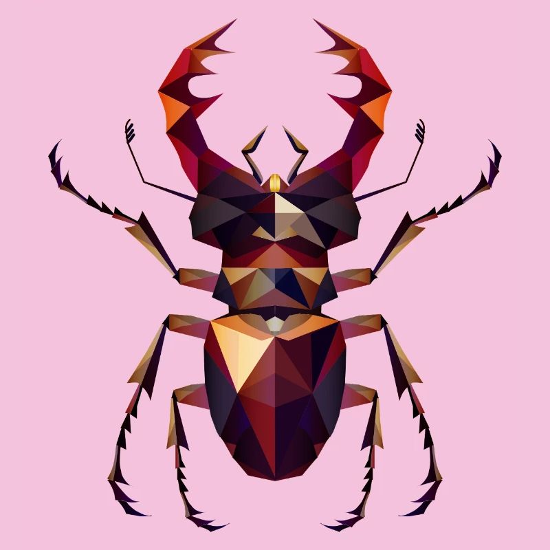 impressive stag in modern style