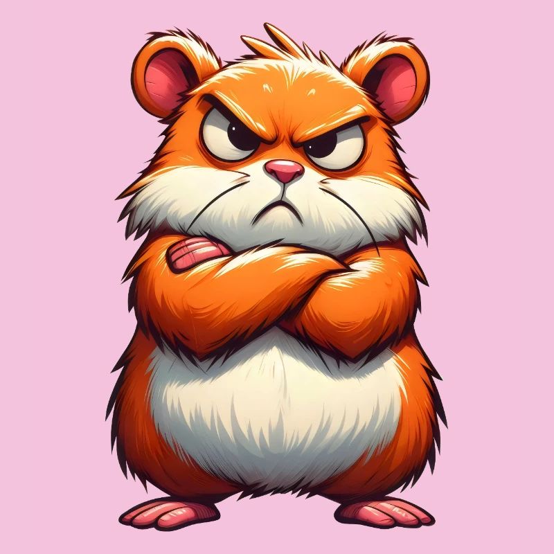 hamster grognon mécontent